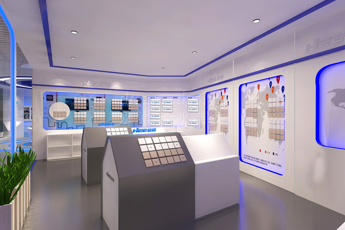 長沙展廳門面設(shè)計案例_長沙電器展廳裝修_長沙展廳設(shè)計效果圖_永祺商業(yè)裝飾